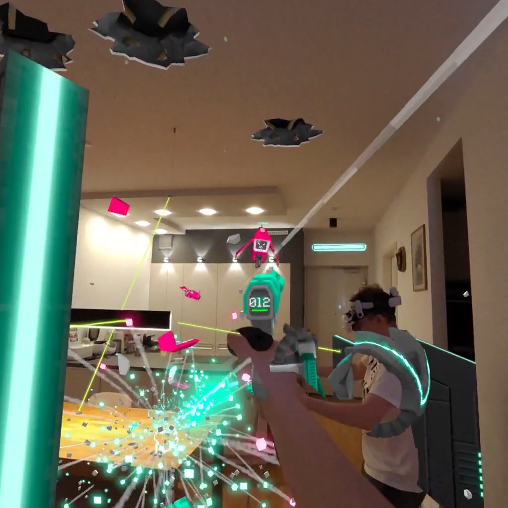 Bataille laser en réalité augmentée